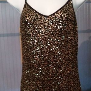 Gold sequin top
